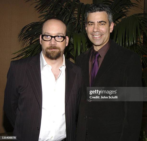 Paul Giamatti and Michael London, winners of the Best Picture Award for "Sideways"