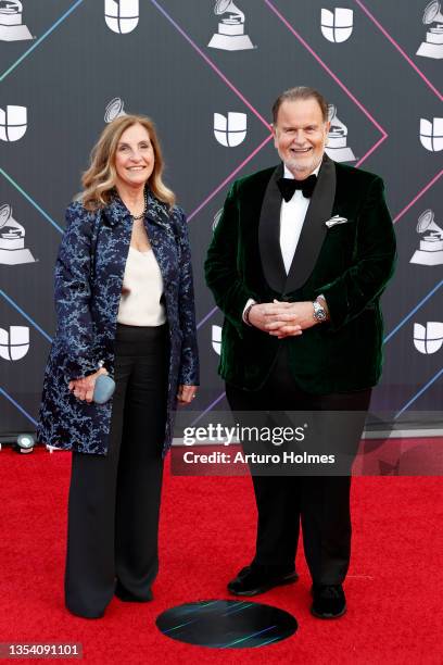 Mily De Molina and Raul De Molina attend The 22nd Annual Latin GRAMMY Awards at MGM Grand Garden Arena on November 18, 2021 in Las Vegas, Nevada.