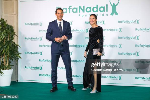 Rafa Nadal and his wife Xisca Perello attend the private dinner held on the occasion of the 10th anniversary of the Rafa Nadal Foundation at the...