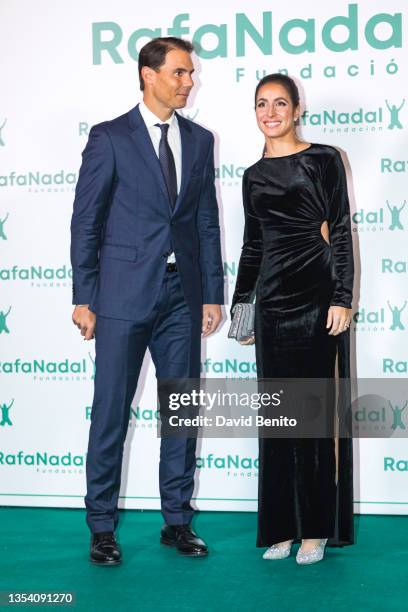 Rafa Nadal and his wife Xisca Perello attend the private dinner held on the occasion of the 10th anniversary of the Rafa Nadal Foundation at the...