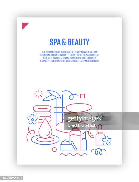 vector set of illustration spa and beauty concept. line art style background design for web page, banner, poster, print etc. vector illustration. - beauty spa stock illustrations