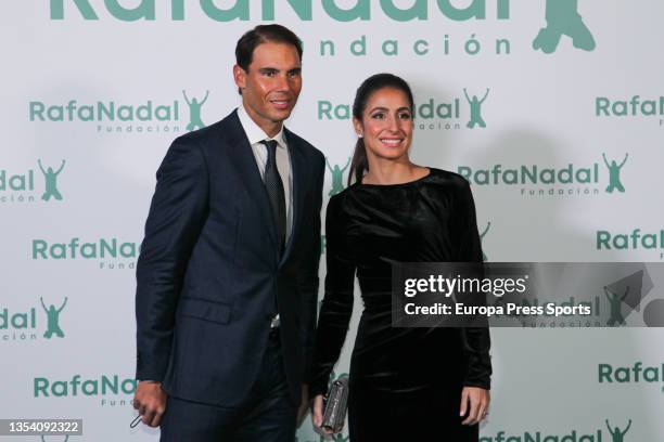 Rafael Nadal, founder of Rafa Nadal Foundation and Xisca Perello, General Director of Rafa Nadal Foundation pose for photo during the 10th...