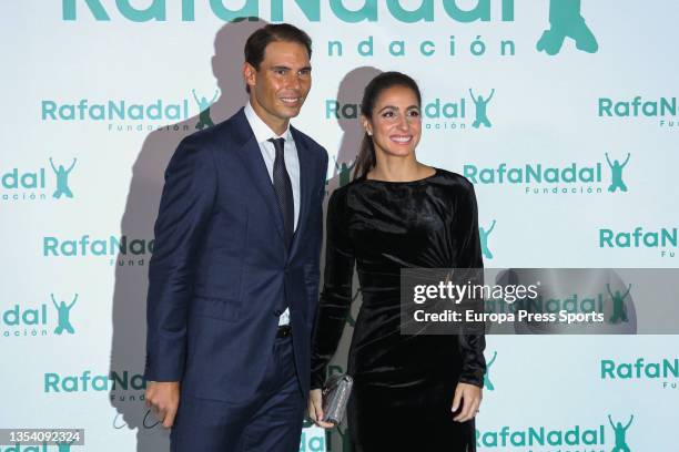 Rafael Nadal, founder of Rafa Nadal Foundation and Xisca Perello, General Director of Rafa Nadal Foundation pose for photo during the 10th...