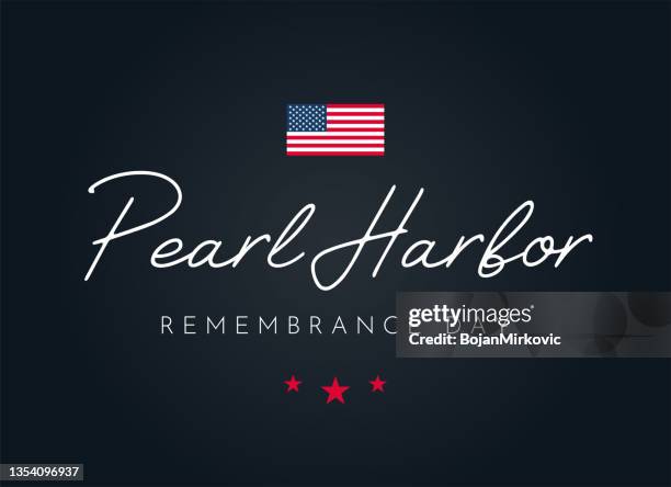 ilustraciones, imágenes clip art, dibujos animados e iconos de stock de cartel del día del recuerdo de pearl harbor. vector - pearl harbor