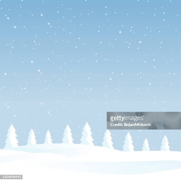 stockillustraties, clipart, cartoons en iconen met winter landscape, background, card. vector - snow falling