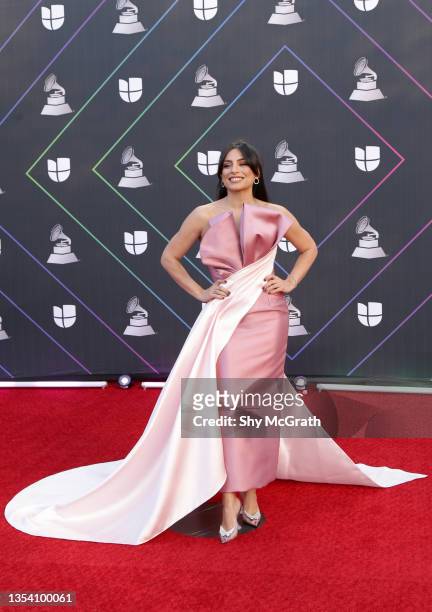 Ana Brenda Contreras attends The 22nd Annual Latin GRAMMY Awards at MGM Grand Garden Arena on November 18, 2021 in Las Vegas, Nevada.