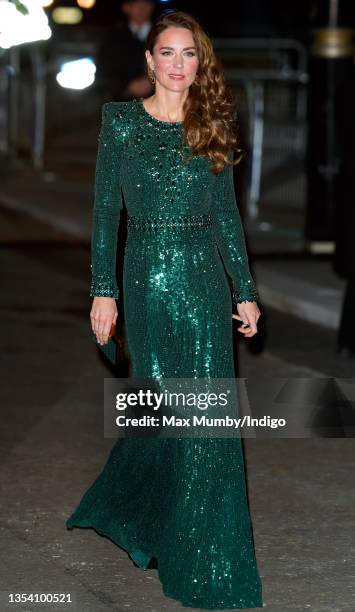 Catherine, Duchess of Cambridge attends the Royal Variety Performance at the Royal Albert Hall on November 18, 2021 in London, England.