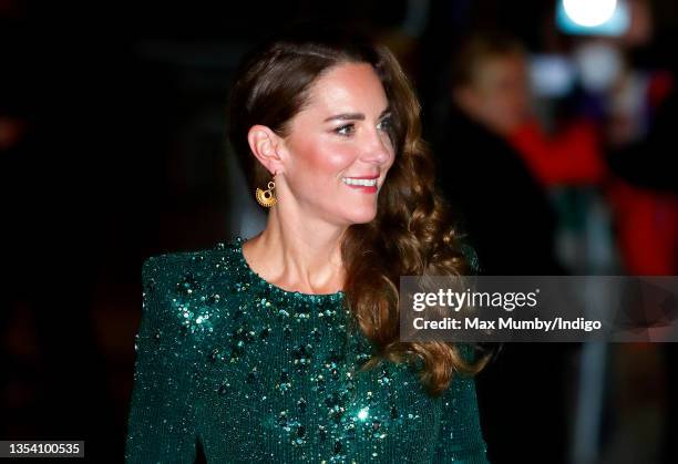 Catherine, Duchess of Cambridge attends the Royal Variety Performance at the Royal Albert Hall on November 18, 2021 in London, England.