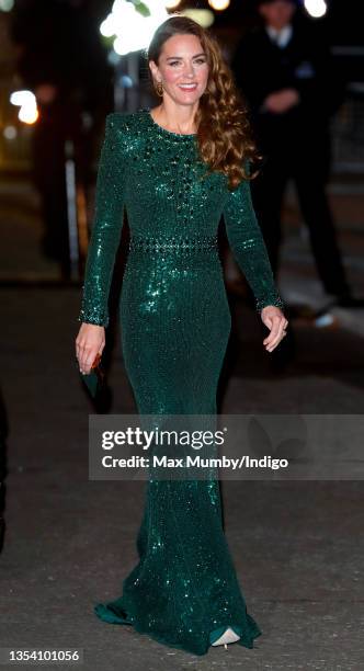 Catherine, Duchess of Cambridge attends the Royal Variety Performance at the Royal Albert Hall on November 18, 2021 in London, England.