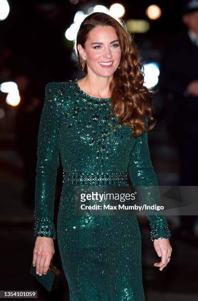 Catherine, Duchess of Cambridge attends the Royal Variety Performance at the Royal Albert Hall on November 18, 2021 in London, England.