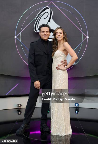 Silvestre Dangond and Piery Avendaño attend The 22nd Annual Latin GRAMMY Awards at MGM Grand Garden Arena on November 18, 2021 in Las Vegas, Nevada.
