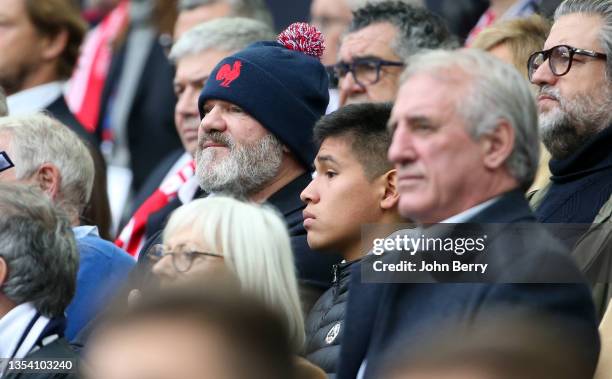 Philippe Etchebest attends the Autumn Nations Series match between France and Georgia at Stade Matmut Atlantique on November 14, 2021 in Bordeaux,...