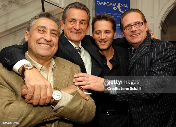 Johnson, Stephen Urquhart, President of Omega, Raynald Aeschlimann and Jean Claude Monachon