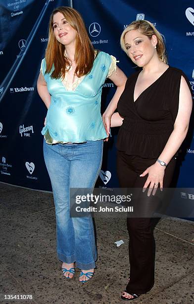 Wendy Wilson and Carnie Wilson during Gibson/Baldwin Presents "Night at the Net" at the 78th Annual Mercedes-Benz Cup Benefiting MUSICARES Foundation...