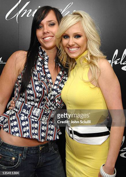Page Jeter and Neill Skylar during Oakley Women's Eyewear Launch Party at Sunset Tower Hotel in West Hollywood, California, United States.