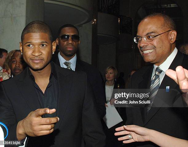 Usher and Rod Gillam, General Motors during Los Angeles Dream Dinner Commemorating Martin Luther King Jr. National Memorial - February 28, 2006 at...