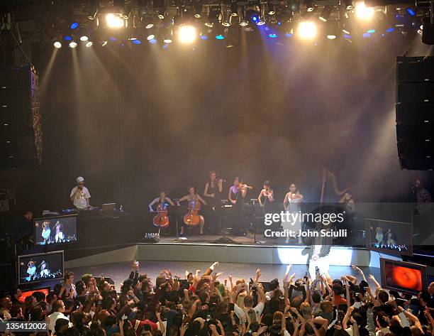 Kanye West during Rolling Stone/Verizon Wireless Pre-GRAMMY Concert with Kanye West - Show and Audience at Spider Club in Hollywood, California,...