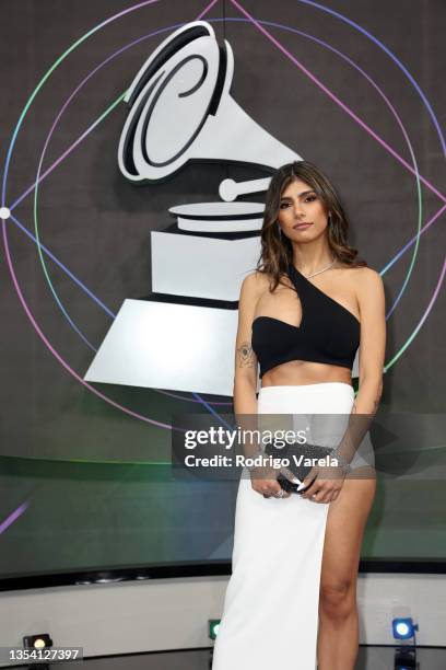 Mia Khalifa attends The 22nd Annual Latin GRAMMY Awards at MGM Grand Garden Arena on November 18, 2021 in Las Vegas, Nevada.