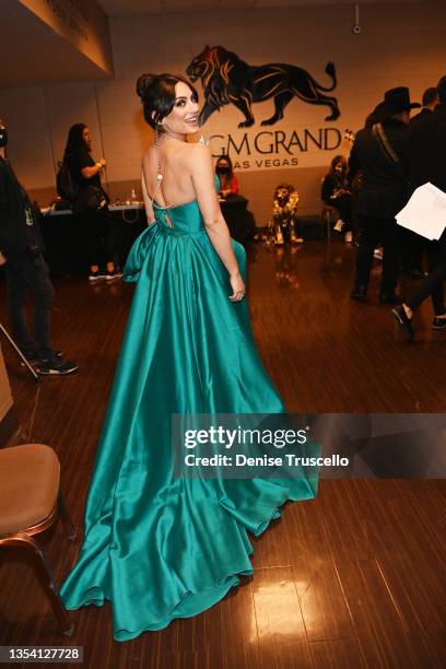 Co-host Ana Brenda Contreras attends The 22nd Annual Latin GRAMMY Awards at MGM Grand Garden Arena on November 18, 2021 in Las Vegas, Nevada.