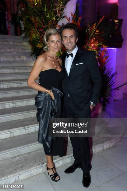 Chloé Bolloré and Yannick Bolloré attend the Opera Comique Gala at Opera Comique on November 18, 2021 in Paris, France.