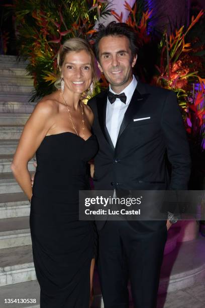 Chloé Bolloré and Yannick Bolloré attend the Opera Comique Gala at Opera Comique on November 18, 2021 in Paris, France.