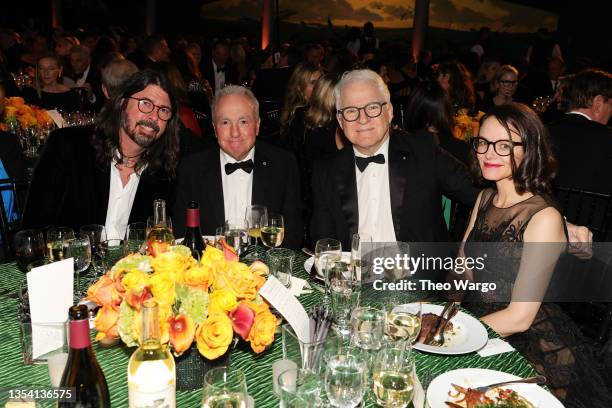 Dave Grohl, Lorne Michaels, Steve Martin and Anne Stringfield attend the American Museum of Natural History Gala 2021 on November 18, 2021 in New...