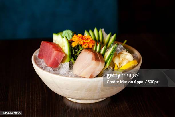 close-up of food in bowl on table,wien,austria - japanische küche stock-fotos und bilder