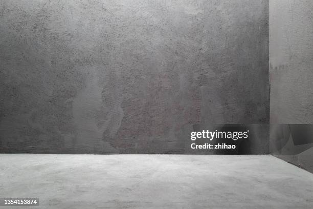 three-dimensional effect of concrete wall corners - orner stock pictures, royalty-free photos & images