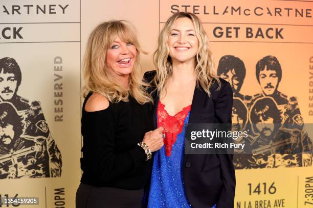 Goldie Hawn and Kate Hudson attend the Stella McCartney "Get Back" Capsule Collection and documentary release of Peter Jackson's "Get Back" at The...