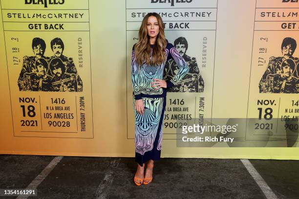 Kate Beckinsale attends the Stella McCartney "Get Back" Capsule Collection and documentary release of Peter Jackson's "Get Back" at The Jim Henson...