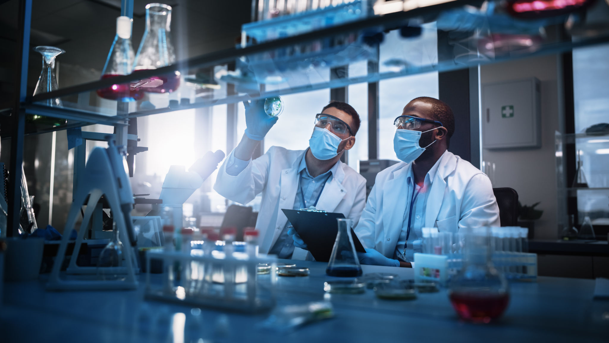 scientist lab experiment