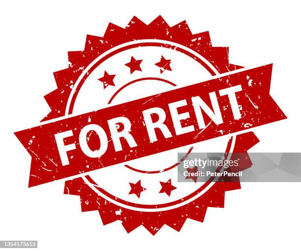 for rent - stamp, imprint, seal template. grunge effect. vector stock illustration - for rent sign stock illustrations