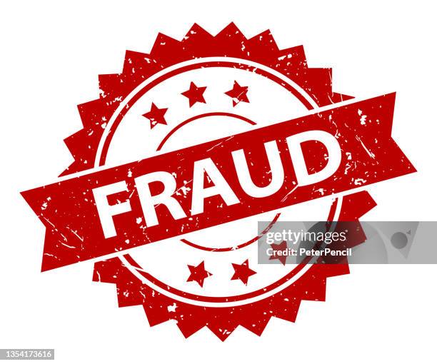 fraud - stamp, imprint, seal template. grunge effect. vector stock illustration - printing texture stock illustrations