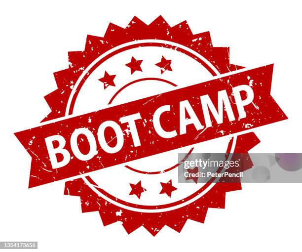illustrations, cliparts, dessins animés et icônes de boot camp - tampon, empreinte, modèle de sceau. effet grunge. illustration du stock vectoriel - formation militaire