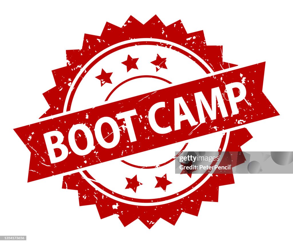 Boot Camp - Stamp, Imprint, Seal Template. Grunge Effect. Vector Stock Illustration