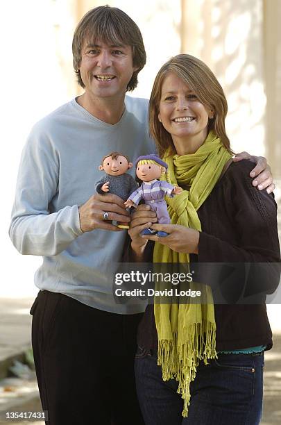 Neil Morrissey and Ulrika Jonsson during "Snowed Under: The Bobblesberg Winter Games" - Photocall at ICA in London, Great Britain.