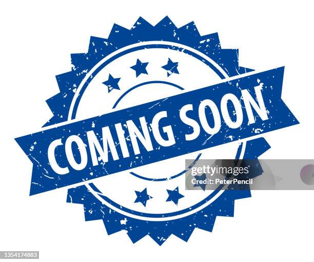 stockillustraties, clipart, cartoons en iconen met coming soon - stamp, imprint, seal template. grunge effect. vector stock illustration - aankondigingsbord