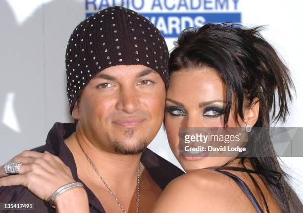 Peter Andre and Katie Price during 2006 Sony Radio Academy Awards - Inside Arrivals at Grosvenor House in London, Great Britain.