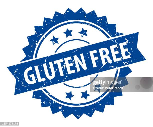 gluten free - stamp, imprint, seal template. grunge effect. vector stock illustration - gluten free stock illustrations
