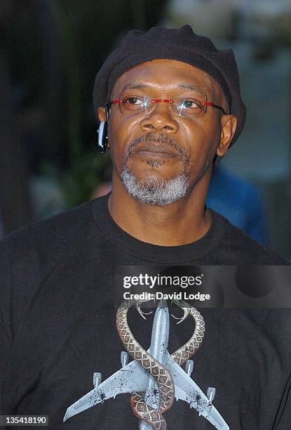 Samuel L Jackson during "Miami Vice" London Premiere - Outside Arrivals at Odeon Leicester Square in London, Great Britain.