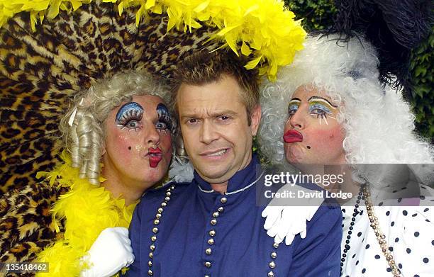 Mark Two, Darren Day and Simon Bashford during Darren Day Appears in "Cinderella" Pantomime - Photocall at The Orchard Theater in London, Great...