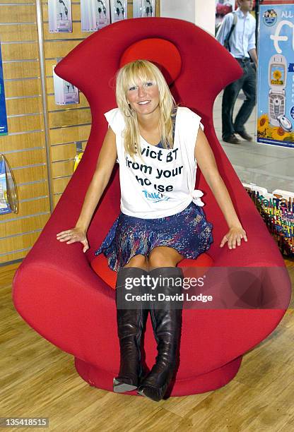 Shell Jubin during "Big Brother 5" UK - Contestant Shell Jubin Promotes Talk Talk - Photocall at The Carphone Warehouse in London, Great Britain.