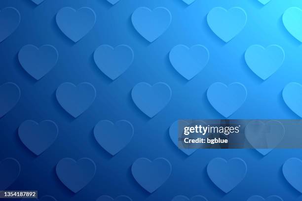 abstract blue background - heart pattern - light blue gradient background stock illustrations