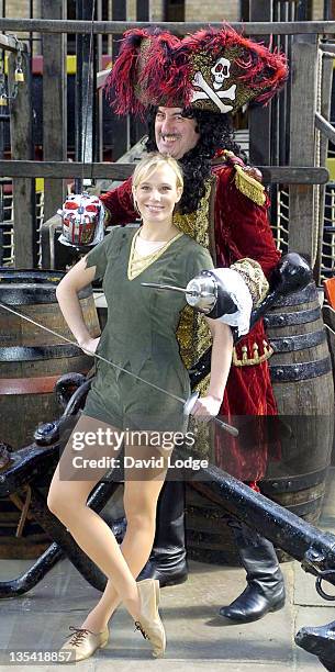 John Challis and Kirsten O'Brien during "Peter Pan" - Photocall at The Golden Hinde, St Mary Overie Dock in London, Great Britain.