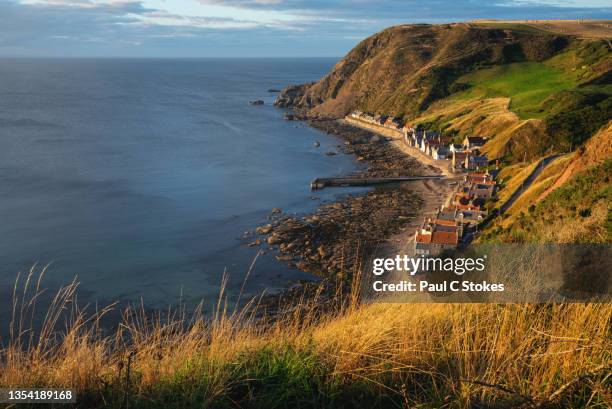 crovie village - scotland beach stock pictures, royalty-free photos & images