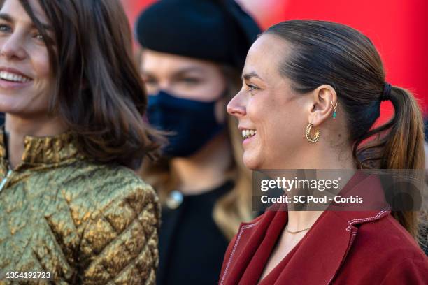 Charlotte Casiraghi and Pauline Ducruet attend a thanksgiving mass at the Cathedral of Monaco during the Monaco National Day Celebrations on November...
