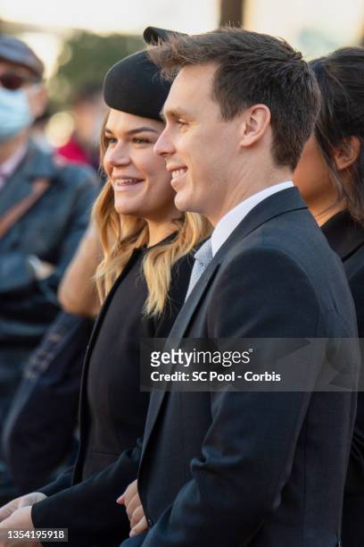 Camille Gottlieb and Louis Ducruet attend a thanksgiving mass at the Cathedral of Monaco during the Monaco National Day Celebrations on November 19,...