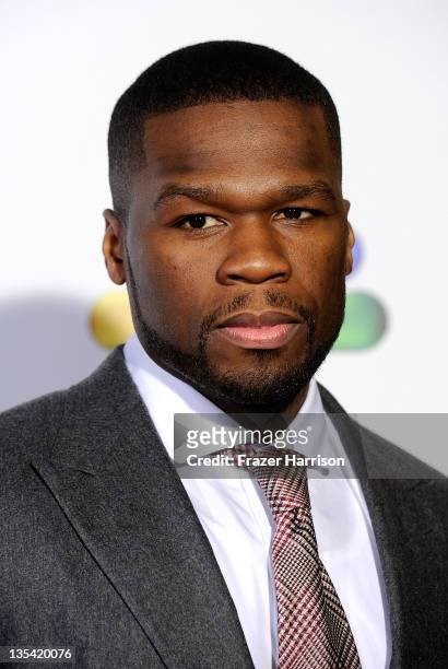 Rapper/Actor Curtis Jackson arrives at the American Giving Awards Presented By Chase at Dorothy Chandler Pavilion on December 9, 2011 in Los Angeles,...