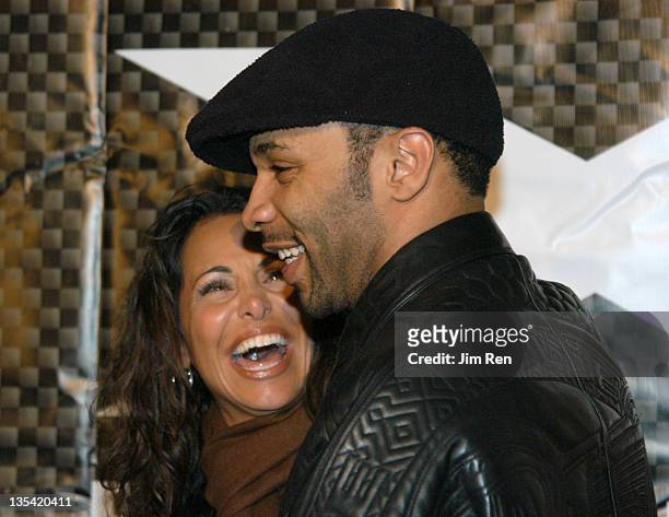 Joumana Kidd and Joe Budden during Launch Party for XCD Men's Skin Care Line Hosted by Jason Kidd - Arrivals at 40/40 Club in New York City, New...