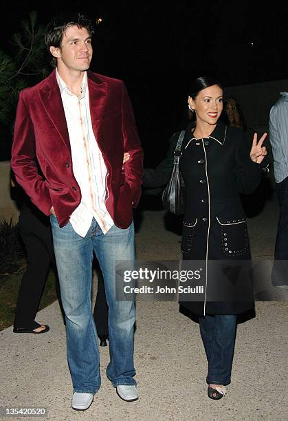 Barry Zito and Alyssa Milano during Esquire House Hosts Young Hollywood "Rock The Vote" Party - Arrivals at The Esquire House, Los Angeles in Beverly...